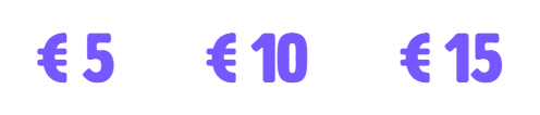 Donatie van 5, 10 of 15 euro